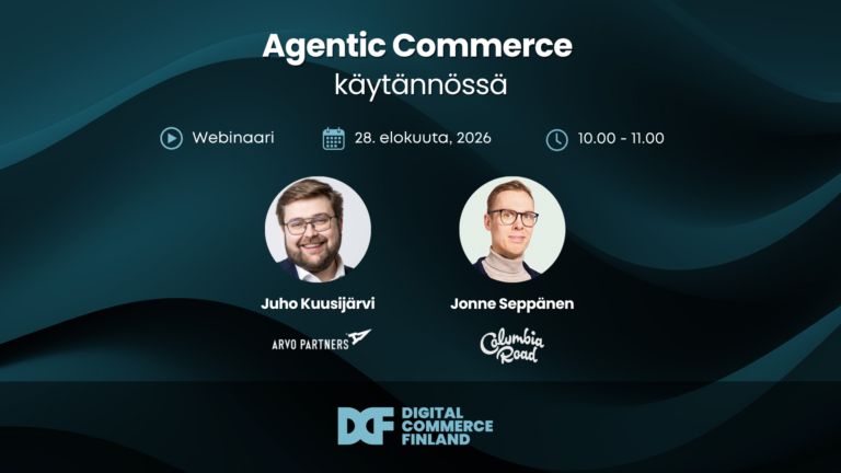 Agentic Commerce käytännössä 28.8.2026